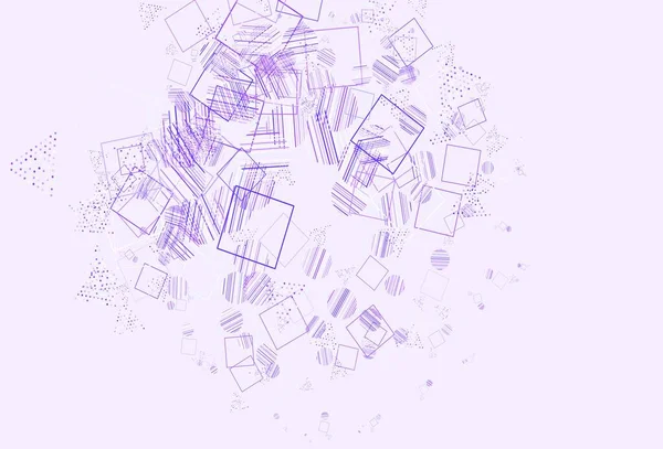 浅紫色矢量背景 带圆圈的多边形风格 摘要用圆弧 三角形 立方体抽象梯度图解 网站的模式 — 图库矢量图片