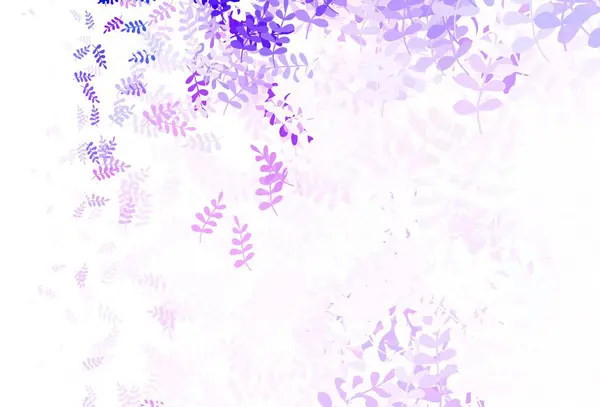 Светло Фиолетовый Розовый Вектор Листьями Листья Размытом Абстрактном Фоне Градиентом — стоковый вектор
