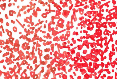 Rastgele şekilli açık kırmızı vektör deseni. Modern tarzda değişen renkli kaotik formlar. Web siteniz için basit tasarım.