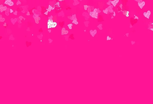 Ελαφριά Ροζ Διανυσματική Υφή Υπέροχες Καρδιές Έξυπνη Απεικόνιση Βαθμονομημένες Καρδιές — Διανυσματικό Αρχείο