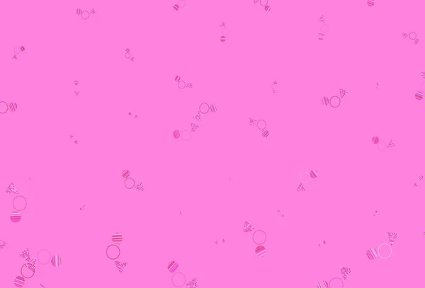 Светло Фиолетовый Розовый Векторный Фон Треугольниками Кругами Декоративный Дизайн Абстрактном — стоковый вектор