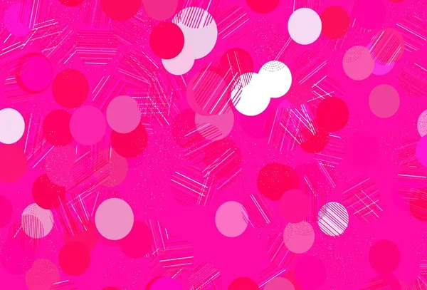 Textura Vectorial Rosa Claro Con Discos Ilustración Abstracta Brillante Con — Vector de stock