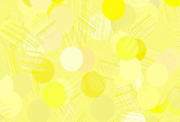 Patrón Vectorial Amarillo Claro Con Esferas Ilustración Abstracta Moderna Con — Vector de stock