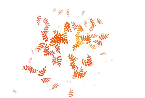 Hellroter Vektor Abstrakter Hintergrund Mit Blättern Bunte Abstrakte Illustration Mit — Stockvektor
