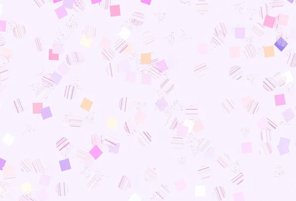 Светло Розовая Желтая Векторная Текстура Полированным Стилем Кругами Кубиками Абстрактная — стоковый вектор
