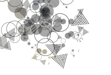 Dairesel çokgen biçimli açık sarı vektör deseni. Çemberler, soyut arkaplan çizgileri ve renkli gradyanlar. Poster ve afiş için en iyi tasarım.