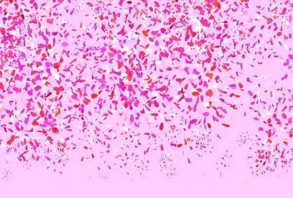 Light Pink Red Vetor Doodle Textura Com Folhas Glitter Ilustração — Vetor de Stock
