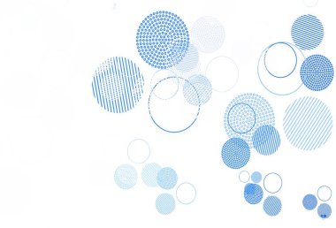 Açık pembe, daire şekilli mavi vektör düzeni. Doğa tarzında renkli baloncuklu soyut illüstrasyon. Güzel web siteleri için desen.