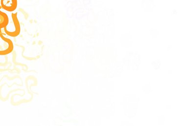 Açık pembe, soyut şekilli sarı vektör arkaplan. Rastgele şekillerle soyut tarzda dekoratif tasarım. Kartvizitiniz için modern tasarım.