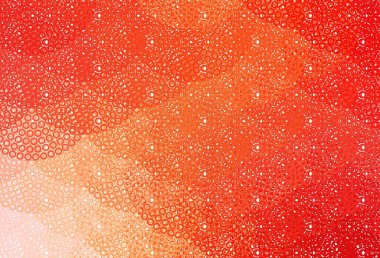 Açık kırmızı, benekli sarı vektör arka plan. Bulanık yağmur damlaları olan soyut bir çizim. İş ilanınız için tasarım.