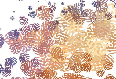 Açık pembe, soyut şekilli sarı vektör arkaplan. Renkli rastgele şekillerle modern soyut illüstrasyon. Web siteniz için basit tasarım.