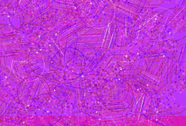 Açık Mor, pembe vektör arka plan, üçgenler, daireler. Daireleri olan güzel bir illüstrasyon, doğa tarzında üçgenler. Poster ve afiş için en iyi tasarım.