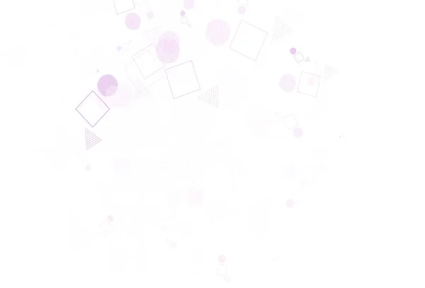 Светло Фиолетовый Векторный Фон Треугольниками Кругами Кубиками Декоративный Дизайн Абстрактном — стоковый вектор