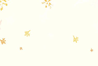 Açık pembe, dallı yeşil vektör karalama arkaplanı. Soyut şablona karalamalar çizilmiş bir resim. Tasarımınız için yeni şablon.