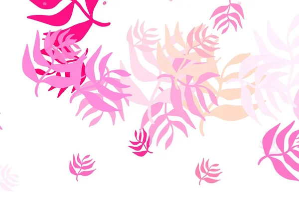 葉を持つライトレッドベクトルドアテンプレート 葉とインドスタイルの鮮やかな装飾的なデザイン 手描きのウェブ チラシのデザイン — ストックベクタ