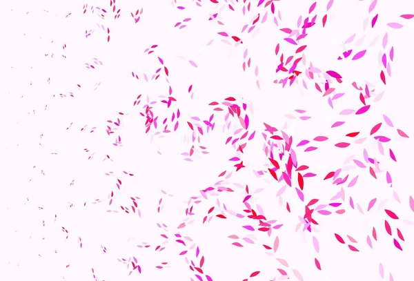 Luz Púrpura Patrón Natural Vector Rosa Con Hojas Ilustración Abstracta — Vector de stock
