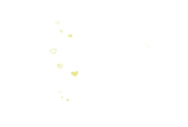 Tatlı kalpli açık sarı vektör arkaplan. Soyut şablondaki kalplerle parlayan illüstrasyon. Evlilik hediyeleri için örnek, tebrikler..