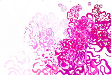 Rastgele şekilli açık pembe vektör deseni. Renkli rastgele şekillerle modern soyut illüstrasyon. Web siteniz için basit tasarım.