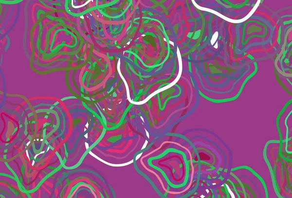 Rose Pâle Fond Vectoriel Vert Avec Des Lignes Irisées Illustration — Image vectorielle