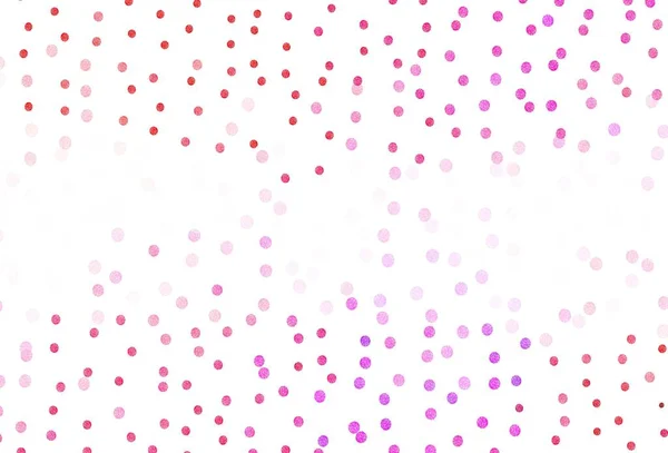 Rosa Claro Layout Vetor Vermelho Com Formas Círculo Glitter Ilustração — Vetor de Stock