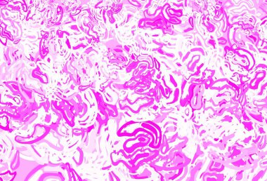 Soyut şekilli açık pembe vektör arkaplanı. Renkli rastgele şekillerle modern soyut illüstrasyon. Bir cep telefonu için arka plan.