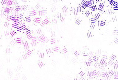 Açık pembe, düz çizgileri olan mavi vektör düzeni, noktalar. Soyut şablon üzerinde çizgileri olan renkli, parlak bir illüstrasyon. Reklam, kitapçıklar, broşürler için desen.