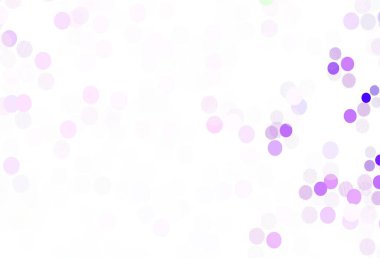 Açık pembe, daire şekilli yeşil vektör düzeni. Doğa tarzında bulanık halkaları olan güzel renkli çizimler. Fütürist reklamlar ve kitapçıklar için şablon.