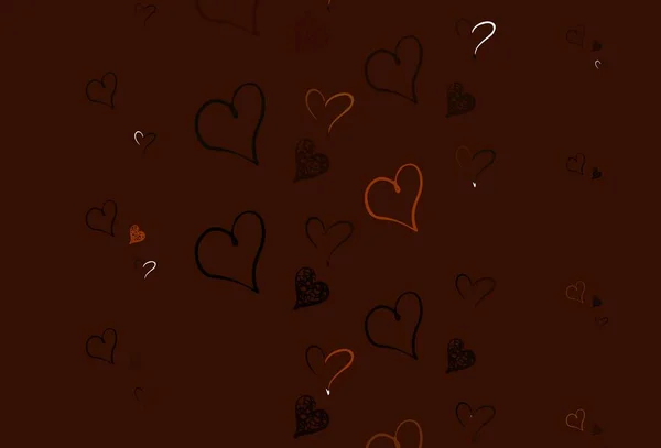 Φωτεινό Κόκκινο Διάνυσμα Φόντο Γλυκές Καρδιές Όμορφες Αφηρημένες Καρδιές Πολύχρωμο — Διανυσματικό Αρχείο