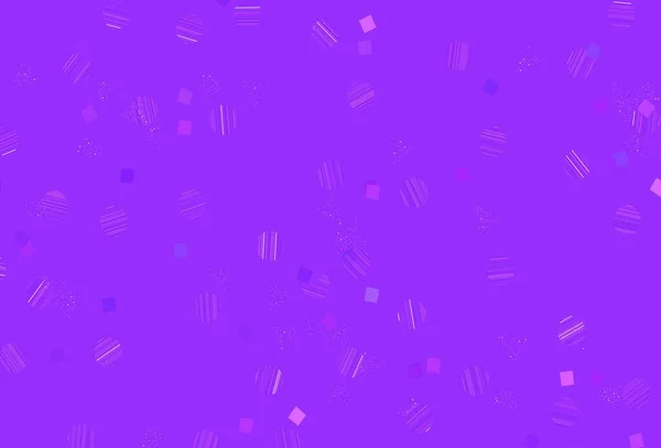 淡紫色矢量图案 带有圆圈的多边形样式 用一组五彩缤纷的圆圈 三角形 正方形来说明 网站的模式 — 图库矢量图片