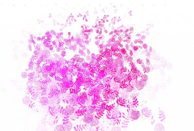 Açık Mor, yapraklı Pembe vektör zarif şablon. Doğal yaprağı olan zarif, parlak bir illüstrasyon. İşiniz için en iyi tasarım..