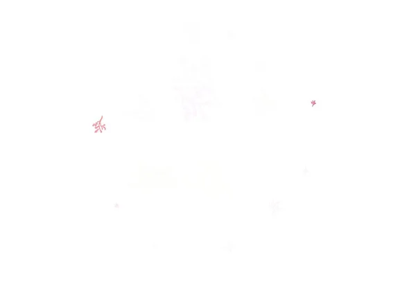 Hellrosa Gelber Vektor Elegante Tapete Mit Sakura Illustration Mit Kritzeleien — Stockvektor