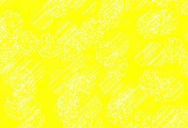 Kabarcıklı açık sarı vektör arkaplanı. Bulanık yağmur damlaları olan soyut bir çizim. Duvar kağıtlarının dokusu için desen.