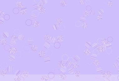 Lekeli açık mor vektör arkaplan. Renkli su damlaları olan modern soyut çizimler. Reklamlar, broşürler için desen.