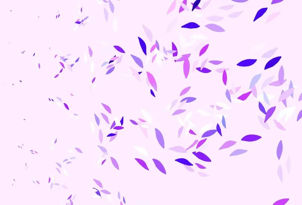 淡紫色矢量自然背景与叶子 用树叶作现代几何抽象图 童书多彩的图案 — 图库矢量图片