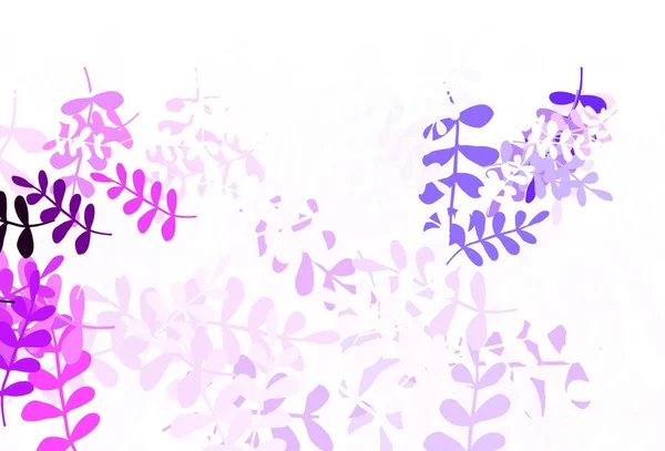 Light Purple Vektor Elegante Tapete Mit Blättern Blätter Auf Elegantem — Stockvektor