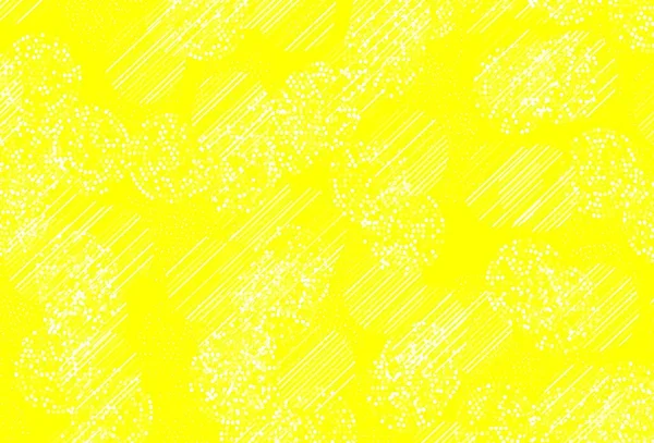 Fondo Vector Amarillo Claro Con Burbujas Ilustración Abstracta Brillante Con — Vector de stock