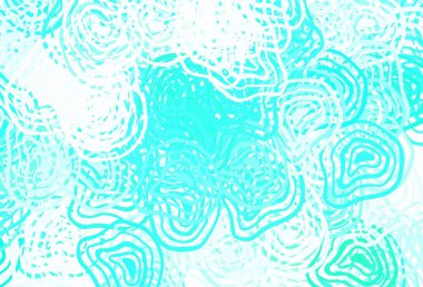 Soyut şekilli açık yeşil vektör arkaplanı. Rastgele şekillerle soyut tarzda dekoratif tasarım. Duvar kağıtları için zarif tasarım.