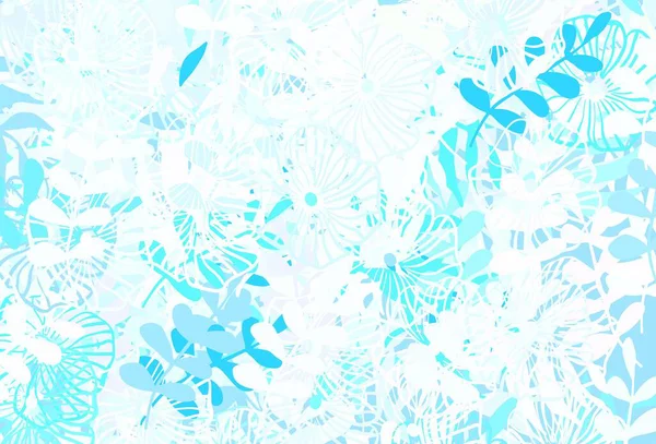 Licht Multicolor Vector Doodle Hintergrund Mit Blättern Blumen Kreative Illustration — Stockvektor