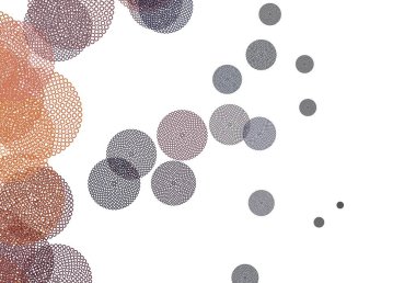 Açık mavi, benekli sarı vektör arka plan. Soyut arka planda bulanık kabarcıklar ve renkli gradyan. Fütürist reklamlar ve kitapçıklar için şablon.