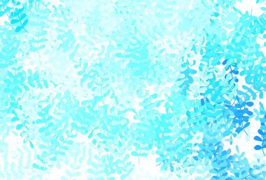 Yapraklı hafif Mavili vektör özeti. Yapraklarla bulanık şekilli yaratıcı illüstrasyon. Marka kitabınız için yeni şablon.