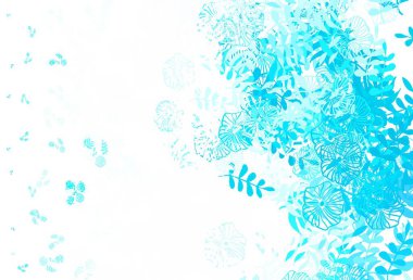 Açık yeşil vektör, yapraklı zarif duvar kağıdı. Bulanık arkaplanda, gradyanı olan yapraklar. Ağ ve ambalaj için elle boyanmış tasarım.