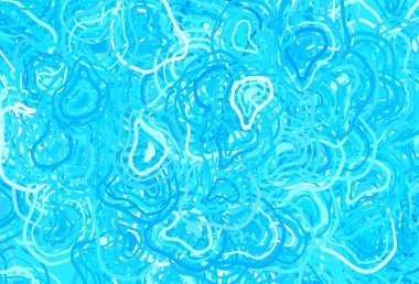 Memphis şekilli hafif MLUE vektör arkaplanı. Modern tarzda değişen renkli kaotik formlar. Kartvizitiniz için modern tasarım.