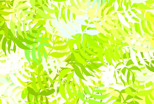 Светло Зеленый Желтый Векторный Фон Листьями Рисунок Листьев Стиле Оригами — стоковый вектор