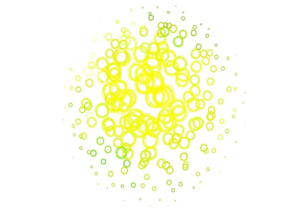 Modèle Vectoriel Vert Clair Jaune Avec Des Cercles Illustration Abstraite — Image vectorielle