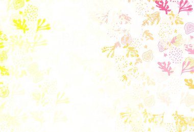 Açık yeşil, kaotik şekilli kırmızı vektör şablonu. Renkli rastgele şekillerle modern soyut illüstrasyon. Duvar kağıtları için zarif tasarım.