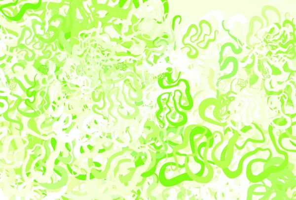 Sfondo Vettoriale Verde Chiaro Con Linee Spiritose Illustrazione Astratta Circumflessa — Vettoriale Stock
