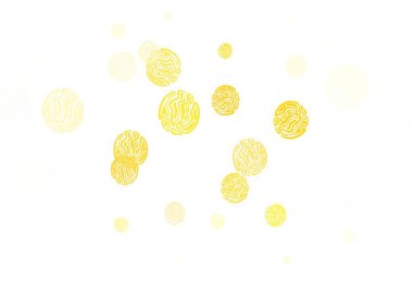 Dairesel şekilli hafif turuncu vektör düzeni. Bulanık dekoratif tasarım baloncuklu soyut tarzda. Poster ve web siteleri için tasarım.