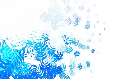 Yapraklı hafif BLUE vektör soyut tasarımı. Doğal yaprağı olan zarif, parlak bir illüstrasyon. İşiniz için yeni tasarım.