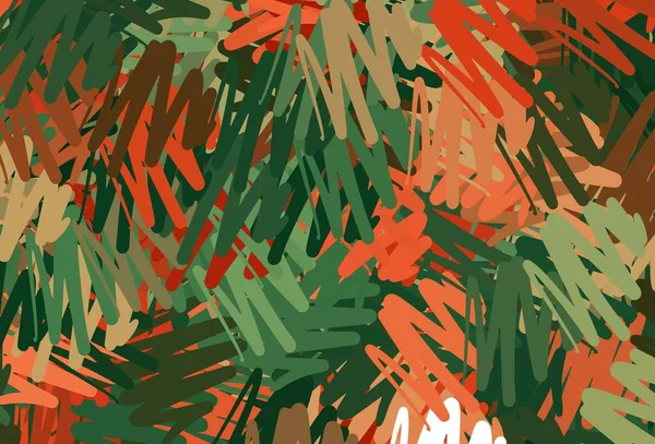 Verde Claro Plantilla Vector Rojo Con Palos Repetidos Ilustración Colores — Vector de stock