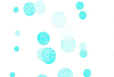 Küreler ile Açık Mavi vektör deseni. Doğa tarzı renkli kabarcıklar ile soyut illüstrasyon. Reklamlar, broşürler için desen.